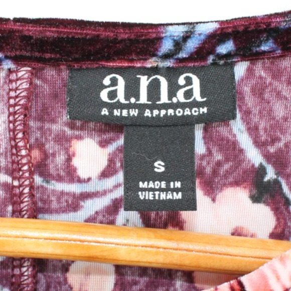 Velvet Floral Top Burgundy Whimsigoth‎ Witchy Romantic Flutter Fall Y2 Size S - Picture 3 of 6